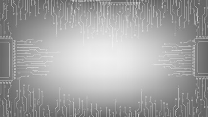 Abstract Technology Circuit board background. Grey white Abstract technology background. Digital technology with plexus background and space for your text	
