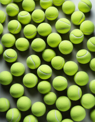 tennis balls, isolated white background, copy space for text
