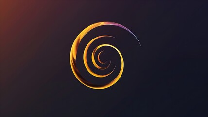 An abstract logo featuring a spiral motif symbolizing evolution and progress. 
