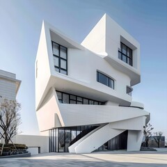 modern and artistic white building