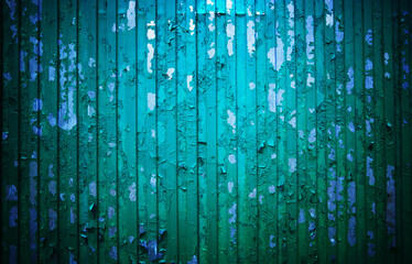 Aqua vertical grunge panels with peeled paint texture background