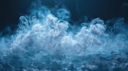 Obraz premium Mass of Blue Smoke in the Air