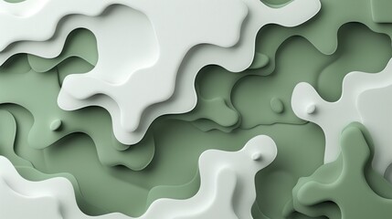 Close Up of Green and White Wall