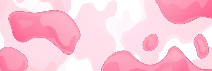 Pink and White Background With Bubbles