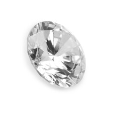 One beautiful shiny diamond isolated on white