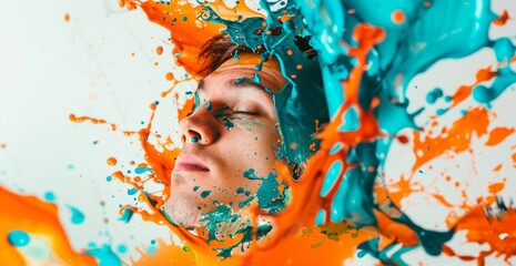 Explosion of Creativity: Dynamic Paint Splashes. Generative ai