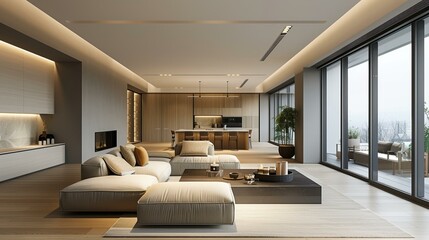 Bright and Airy Modern Living Room Interior Design