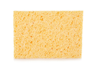 Cleaning supply. One sponge isolated on white