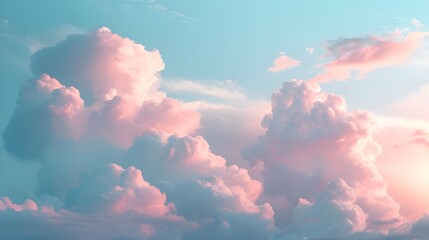 Dreamy pink cloud background ideal for imaginative and serene designs
