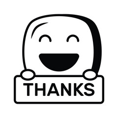 Grab this carefully crafted icon of thanks emoji, ready for premium use