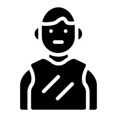 Volleyball player glyph icon