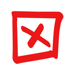 Obraz premium red cross mark