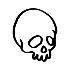 skull hand drawn element