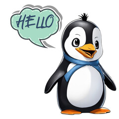 Fototapeta premium penguin cartoon 