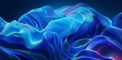 Obraz premium A digital rendering of a majestic blue mountain rising under a clear sky, showcasing detailed textures and intricate contours