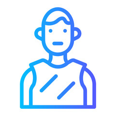 Volleyball player gradient icon