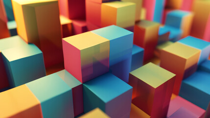 Obraz premium abstract background with squares, geometric blocks