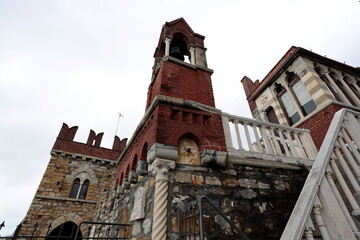 Castello D'Albertis Museum of World Cultures. Inside the neo-Gothic castle there is an important museum of the city of Genoa, Italy.
