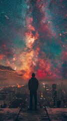 galaxy of Vertical, stock photographic style