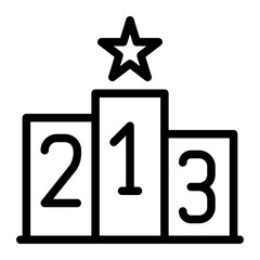 podium line icon