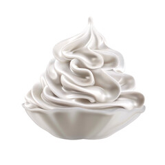 whipped cream element_hyperrealistic_hyper detailed_isolated on transparent background