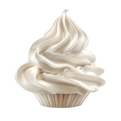 whipped cream element_hyperrealistic_hyper detailed_isolated on transparent background