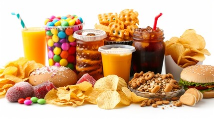 A variety of unhealthy food and drinks © Molang Visual