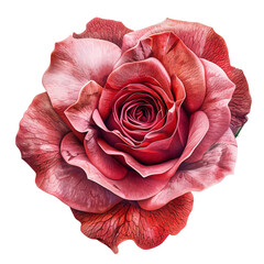 Rose element_hyperrealistic_hyper detailed_isolated on transparent background