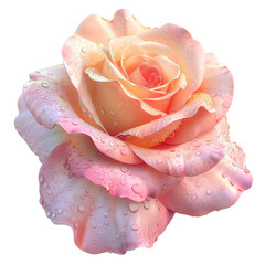 Rose element_hyperrealistic_hyper detailed_isolated on transparent background