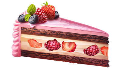 cake element_hyperrealistic_hyper detailed_isolated on transparent background