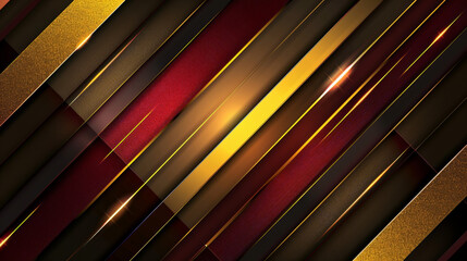 Obraz premium black, red and gold stripes, luxury