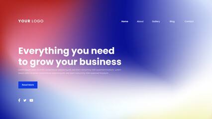 Business gradient concept landing page template