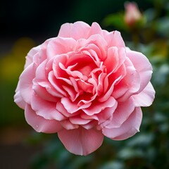 A beautiful pink rose in full bloom