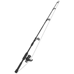 silhouette fishing rod black color only
