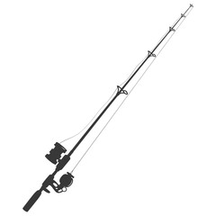 silhouette fishing rod black color only