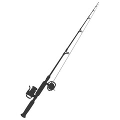 silhouette fishing rod black color only