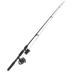 silhouette fishing rod black color only