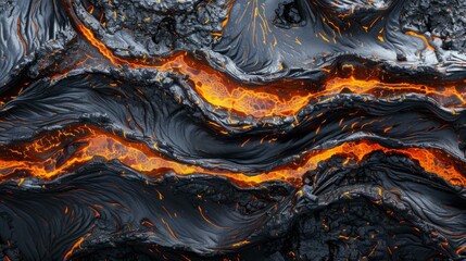 Obraz premium Lava flow from a volcano