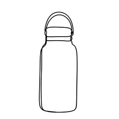 Thermos water bottle one line art