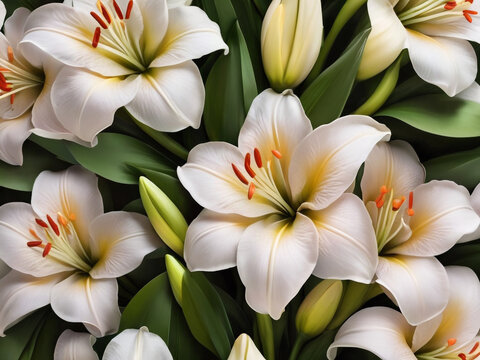 abstract Lili flowers background