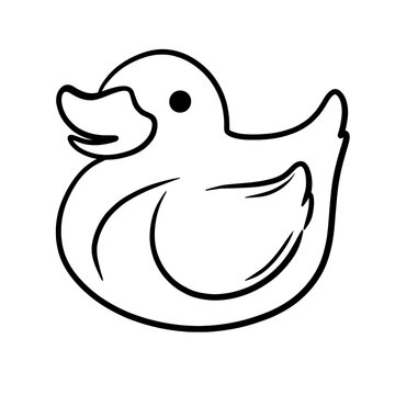 recommend clip art: Rubber duck line art