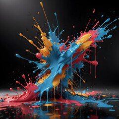 Obraz premium abstract background with splashes