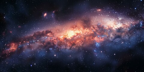 Fototapeta premium Amazing space background with stars and nebula