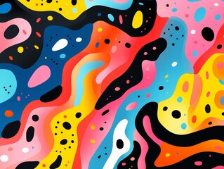 Obraz premium Versatile Painted Neon abstracts for all seasons, bold and textured seamless pattern in flat vector for modern home decor , seamless pattern