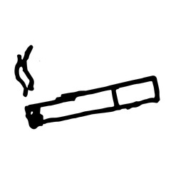 black cigarette illustration