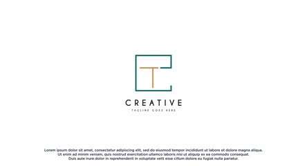 Initial Letter ET logo design vector illustration.