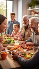 Family Dinner Time Togetherness Love Happiness