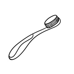 Toothbrush line art