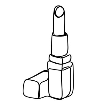 recommend clip art: Lipstick one line art