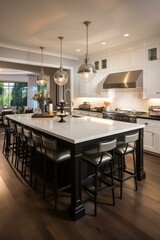 Modern kitchen island with seating